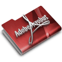 Adobe Acrobat Wording on a Red Folder